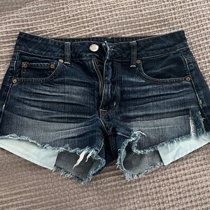 American Eagle Dark Blue Denim Shorts